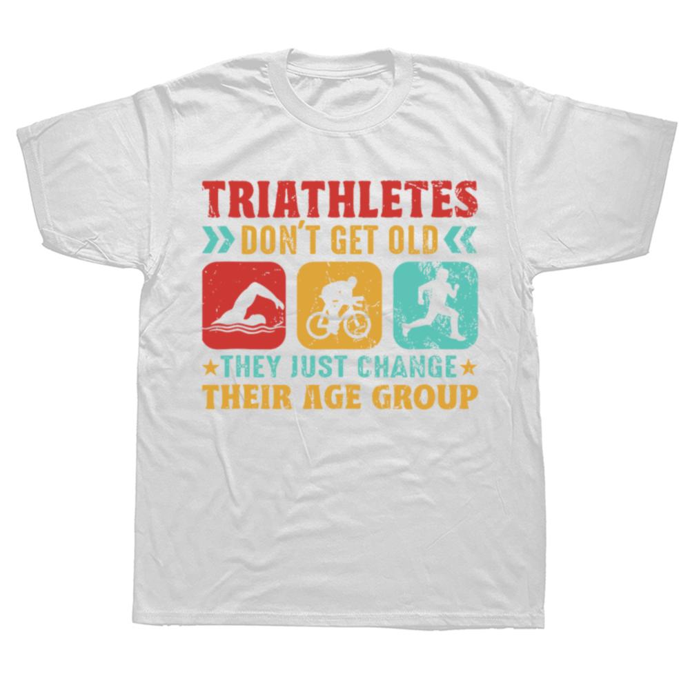 

Funny Triathlon Design Men Women Triathletes Swim Bike Run T Shirt Summer Graphic Cotton Streetwear Short Sleeve Gifts T-shirt S