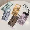 Trend Fashion Cartoon Cute Chinese Dragon Metal Connector Phone Case for Samsung Galaxy Z Flip3 Flip4 Flip5 Flip6 Flip7 Candy
