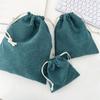 3pcs/set Solid Color Corduroy Drawstring Cosmetic Bags Gift Package Storage Bag Travel Cosmetic Lipstick Makeup Organizer Pouch