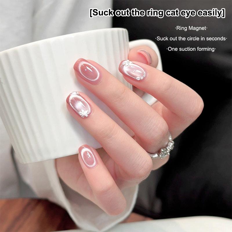 Hohler Katzenauge-Magnetstift für Gel-Nagellack Magnetischer Ring Nagelkunst-Werkzeugset DIY Salonqualität Maniküre-Zubehör