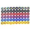 10pcs/set Car Modified Hex Fasteners Fender Washer Bumper Engine Concave Screws Aluminum Fender Washers and M6 Bolt