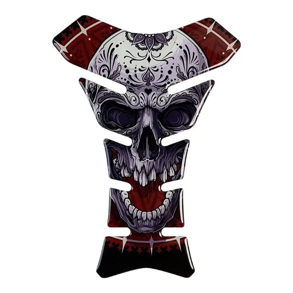 

3D Наклейка Череп Мотоцикла Декаль Защита Топливного Бака Ретро Декоративная Для Аксессуаров J2q9