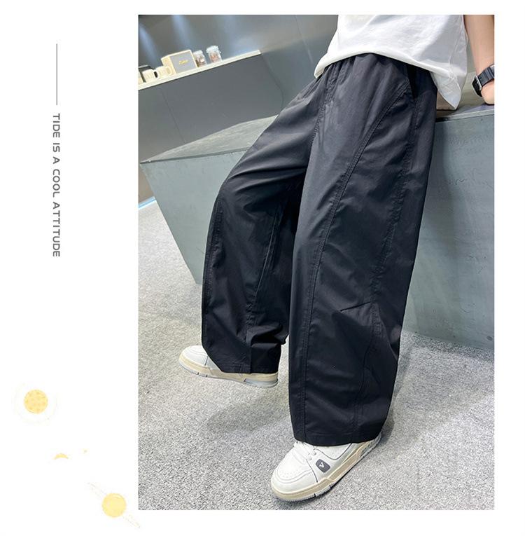 Boys Kids Loose Casual Long Pants Korean Style Cotton Children Trousers