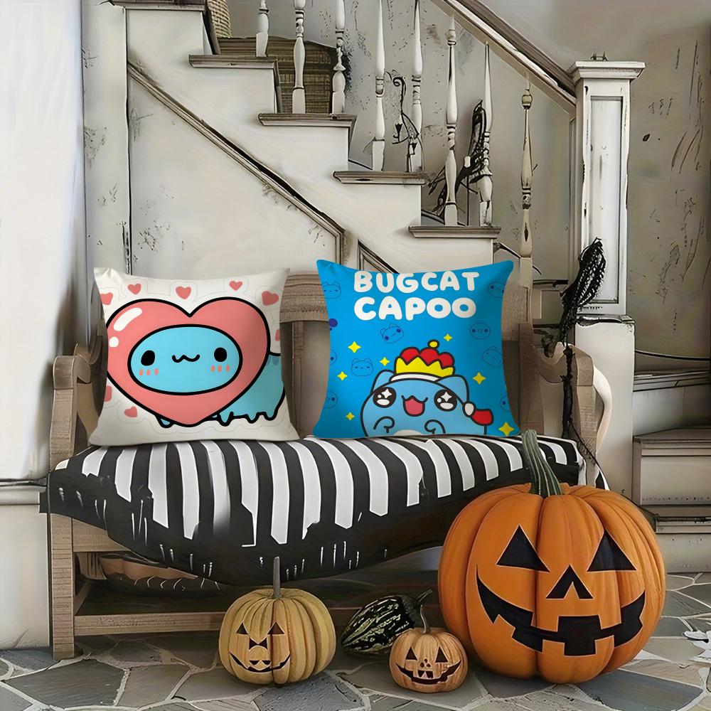 Cute Cartoon B-Bugcat Capoo Pillow Case Printing Pillowcase Living Room Sofa Cushion Cover Bedroom Room Decor
