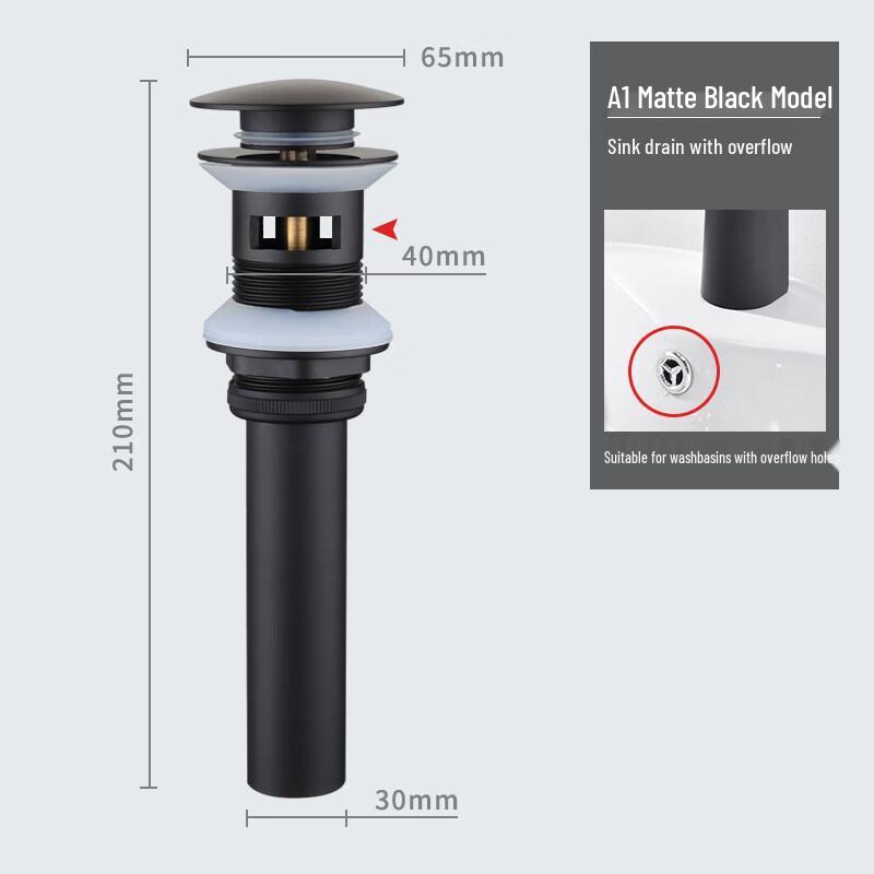 TLXT Pop-up Washbasin Drainer with Odor-proof Pipe