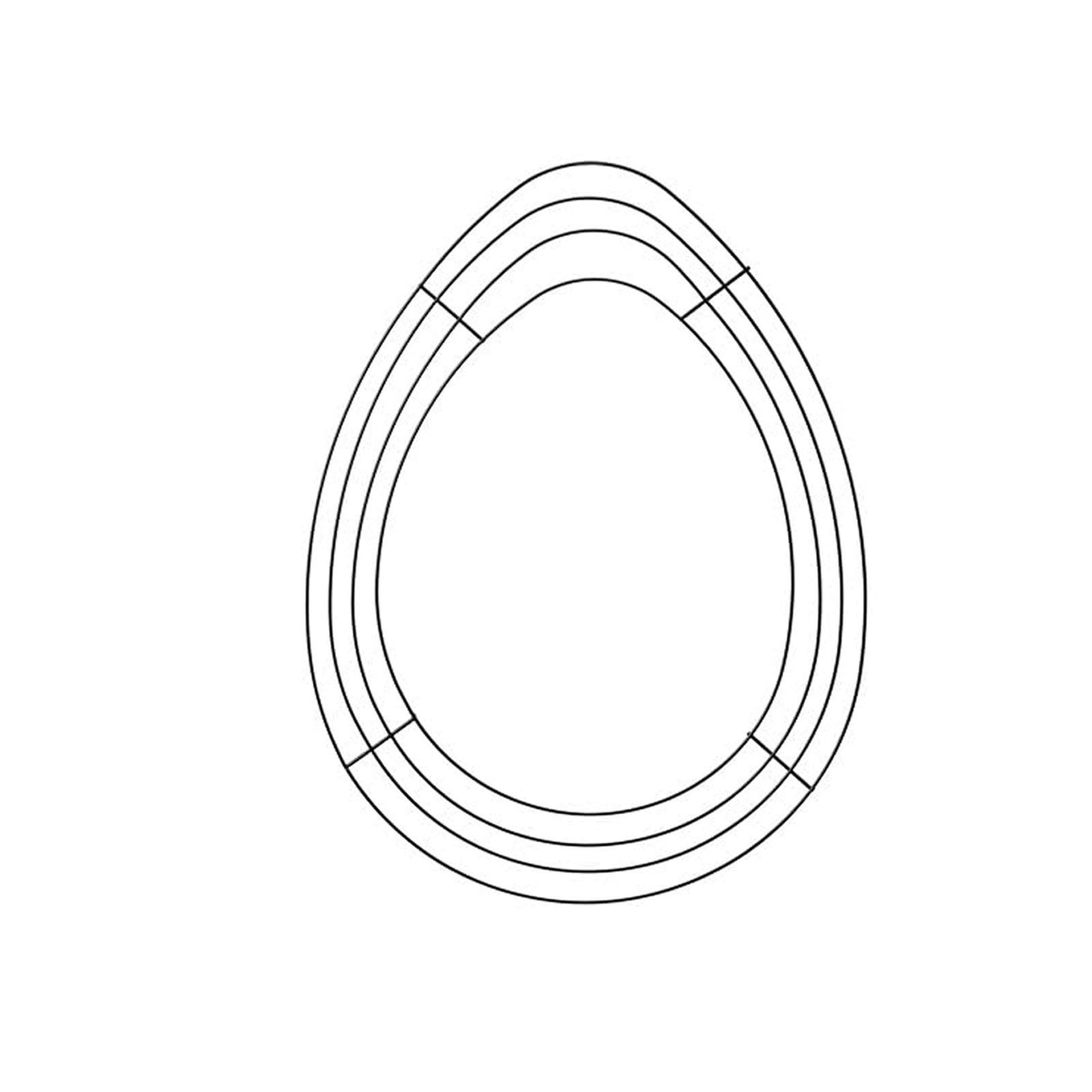 

Easter Egg Shaped Wire Wreath Frame Oval Wreath Bunny Head Wreath Making Rings Wreath Hoop Support Flower Arrangement Hold