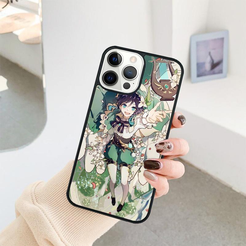 

Чехол для телефона Genshin Impact Венти Милый для iPhone 17 Air 16 15 14 11 12 13 Pro MAX Plus coque Чехол Оболочка iPhone 11pro max