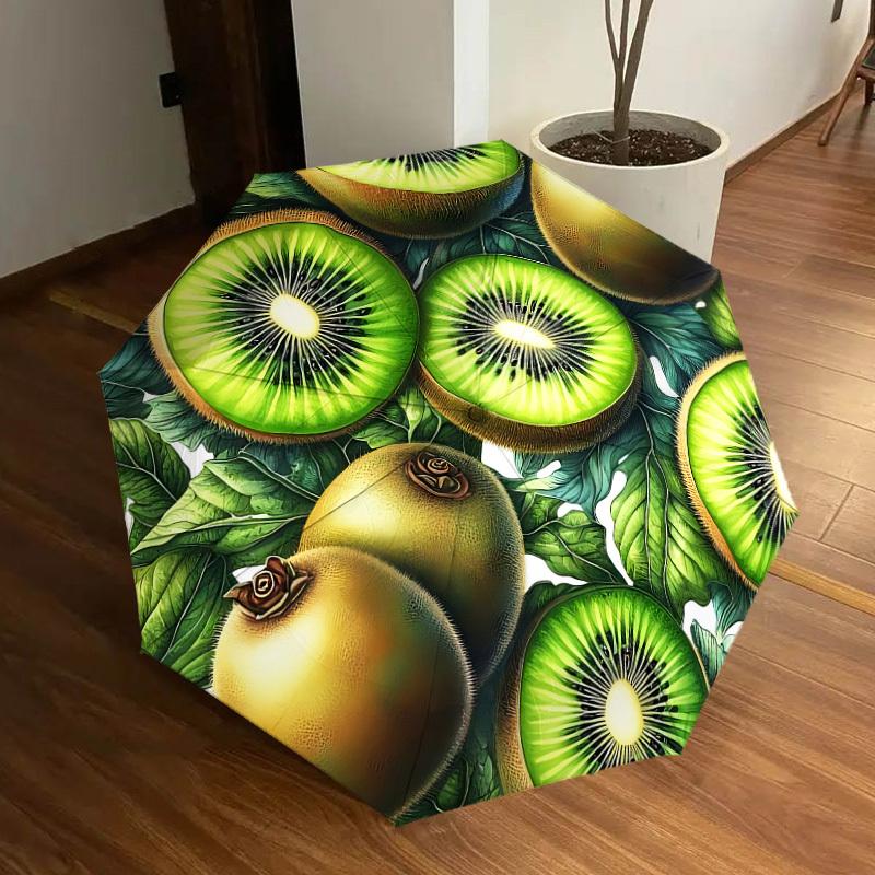 

1pc Kiwi Fruits Automatic Folding Umbrella - Portable Collapsible Design, 8-Rib Iron Frame, Casual Outdoor Accessory yy251215222