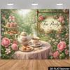 2D Victorian High Tea Party Backdrop Banner Decor
