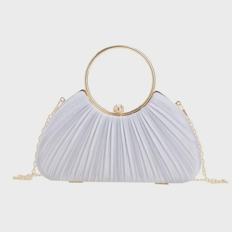 Elegant Pleated Evening Clutch for Women