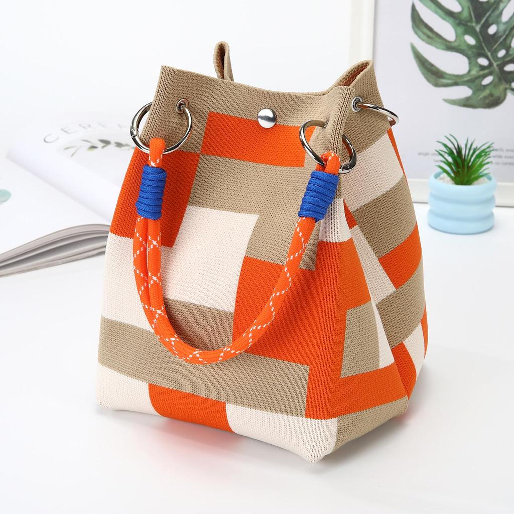 Stylish Women's Knitted Bucket Handbag – Casual, Versatile & Portable