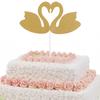 10 Pieces Elegant Swan Kissing Cake Topper Wedding Party Decor