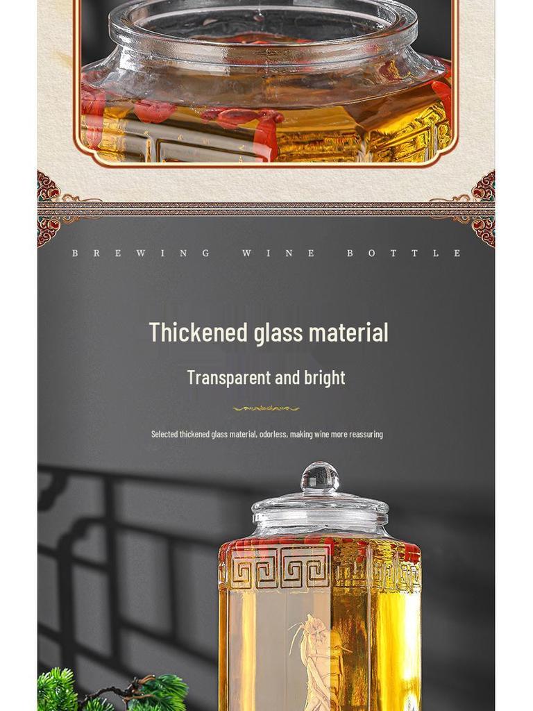 Luxury Sealed Wine & Baijiu Soaking Jar with Faucet for Household Use