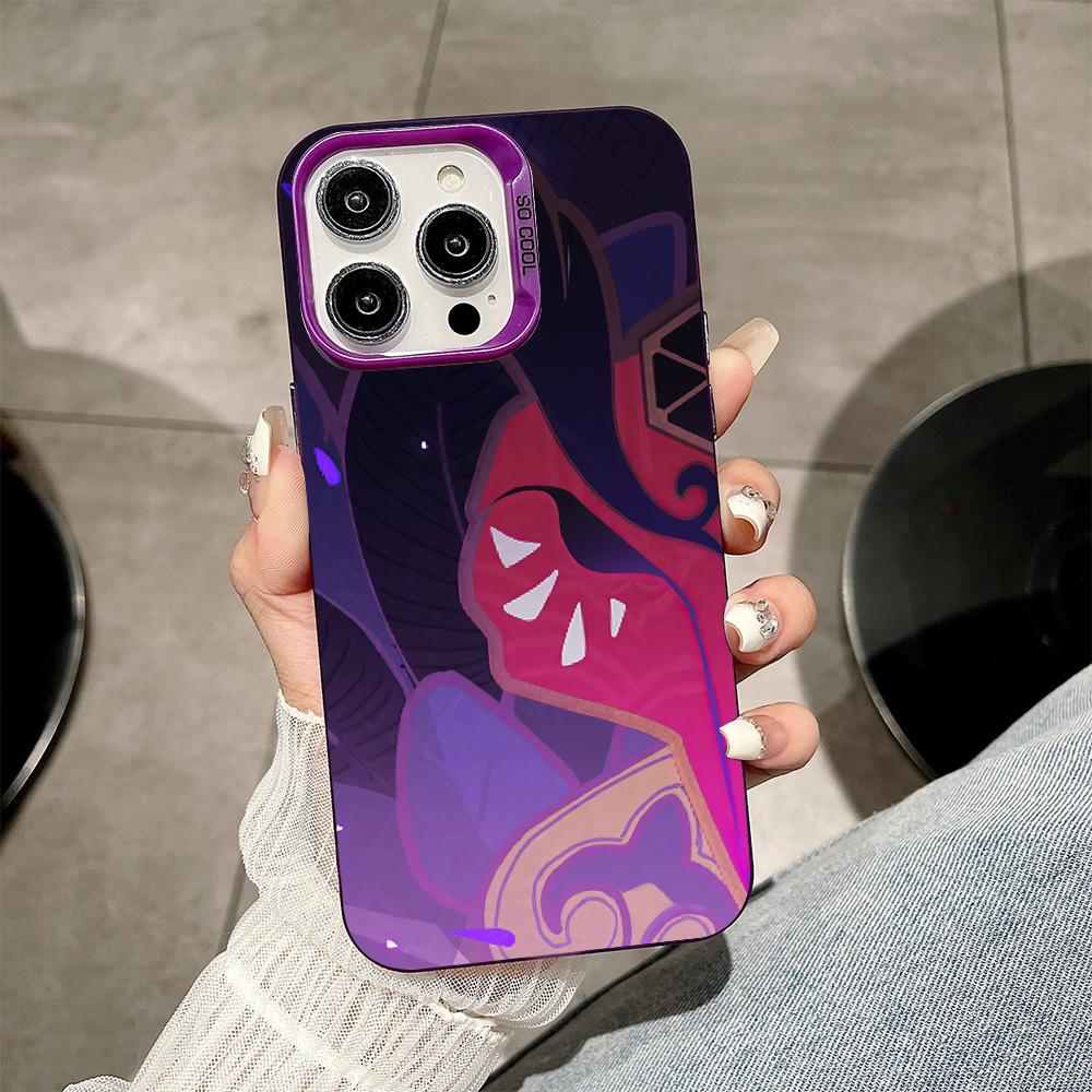 Spiel GI Kujou Sara Handyhülle für iPhone 17 16 15 14 13 12 11 X XR XS 8 7 Air Pro Max Plus Lila Transluzente Hülle