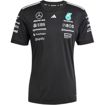 X Mercedes-Amg Petronas F1 Collaboration Team Ss25 Comoda Versatile Morbida T-Shirt a Maniche Corte Uomo Top Nero JW5361