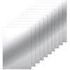 BBTO 10 Pieces Self Adhesive Acrylic Mirror Tiles 6 X 9 Inch Flexible Rectangular Mirror Sheets Wall Stickers for Home Living Room Wall Decor