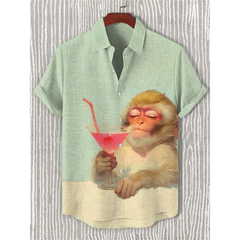 New Summer Shirt Hawaiian Shirt Men's Beach Vacation Short Sleeve Top Casual Men's Shirt Fashion
