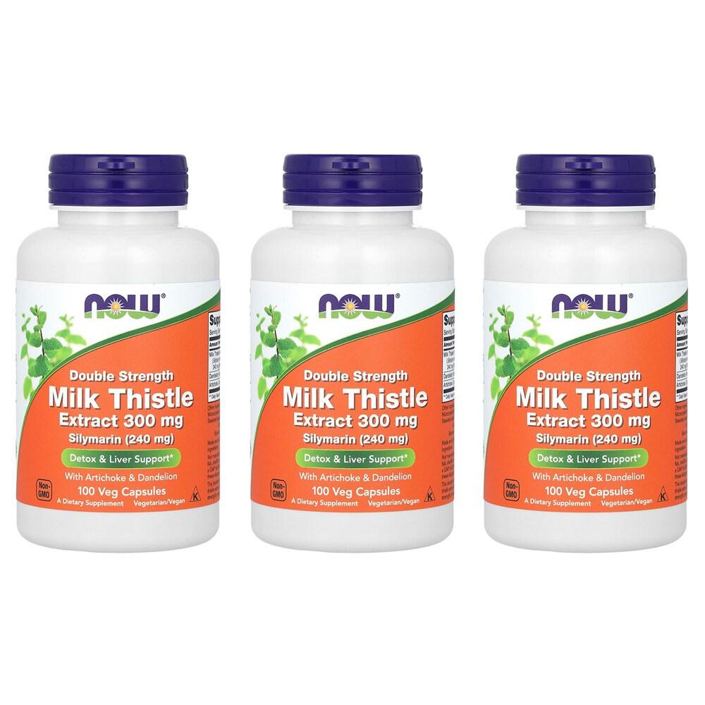 Now Foods 3pcs (Double Strength Milk Thistle Extract 300mg)