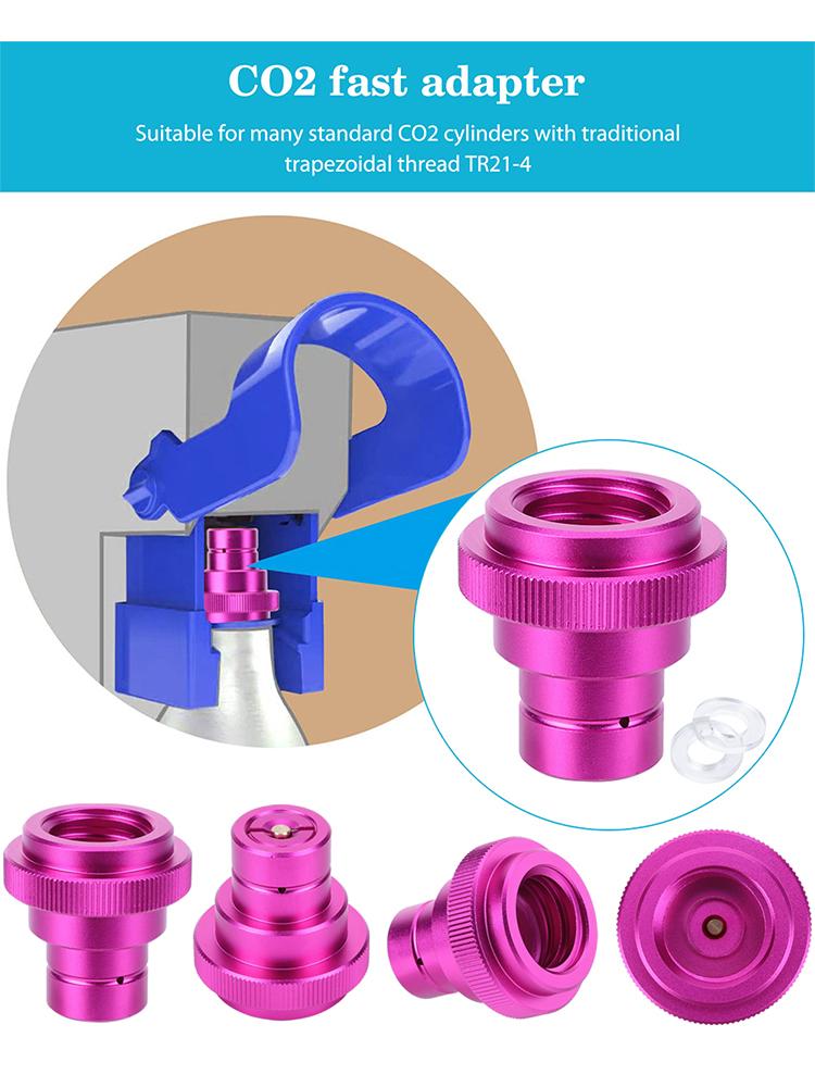 CO2 Quick Adapter Brass CO2 Quick Connector Quick Disconnect for CO2 Cylinder Soda Water Bubbler DUO Terra