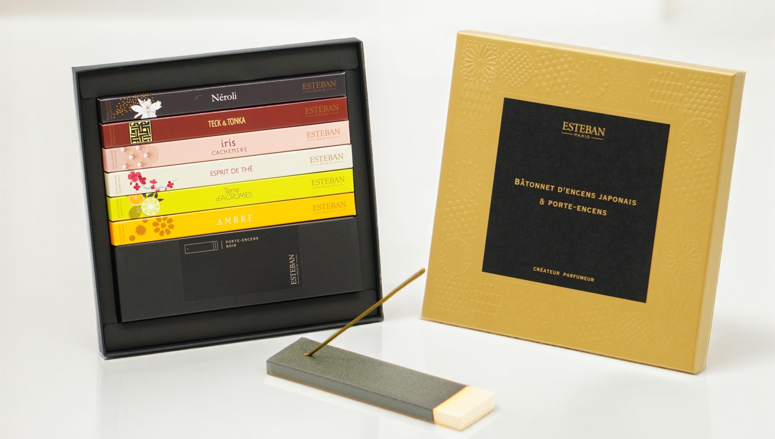 

[ESTEBAN] Ассорти из 6 ароматов с подставкой для благовоний (Esteban Набор из 6 ароматов Батончики и подставка для благовоний Набор)