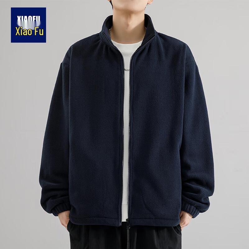 

Men s Casual Fleece Stand-Collar Jacket XL