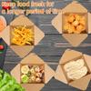 Set of 50 Kraft Paper Disposable Takeout Containers, Food Packs, Lunch Boxes, Disposable Bento Boxes, Snack Boxes, Square, Water and Oil Resistant, Bi