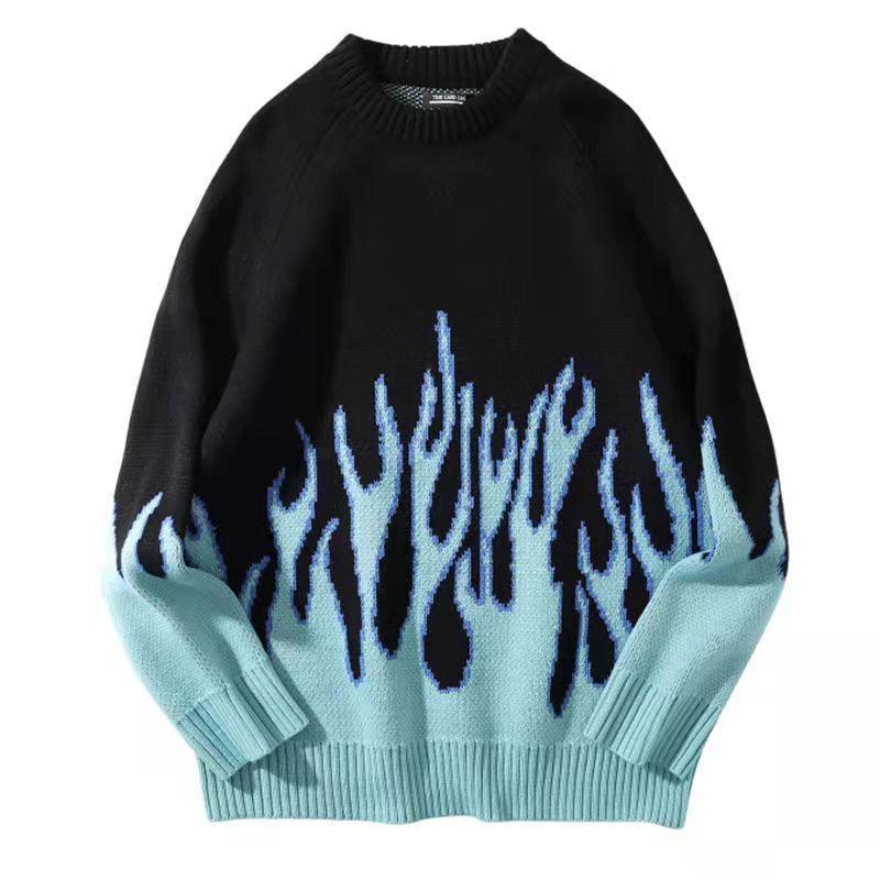 Pink Green Sweater Men's Women's Autumn Oversized Fashion Sweater Knitwear Men's Women's