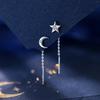 Boucles d'oreilles Lune et Étoiles Design Unique Accessoires d'oreille pour Femmes Élégantes Polyvalentes Personnalité Bijoux Quotidien