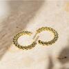 Vintage Spiral Twist Hoop Earrings For Women Trendy Gold Color Earrings Punk Hip Hop Jewelry Wholesale