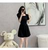 French Campanula Summer Chic Petite Square Neck Slimming Little Black Dress