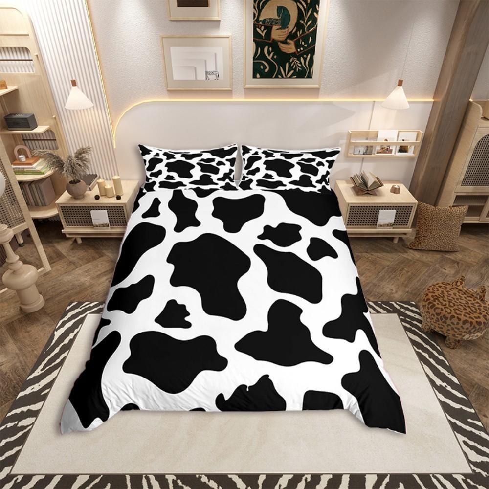 Homewish Cheetah Cow Print Duvet Cover SetModern Fashion Bedding SetTeens Kids Adult Bed Set