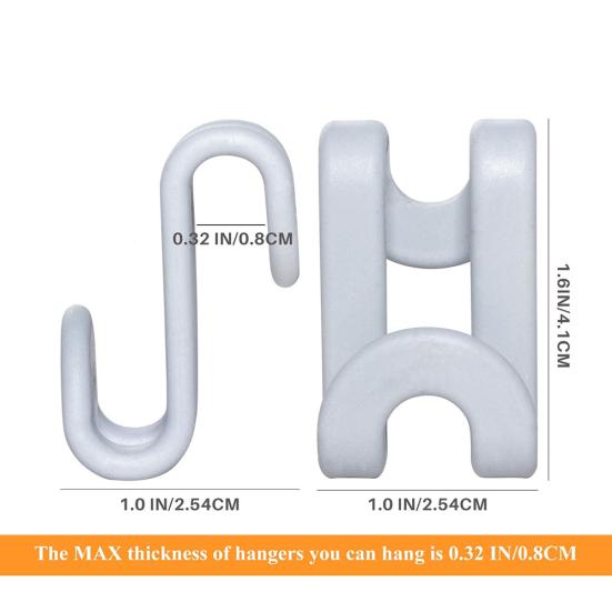 10Pcs Multifunctional Plastic S-Shape Double Hooks Clothes Hanger Accessories