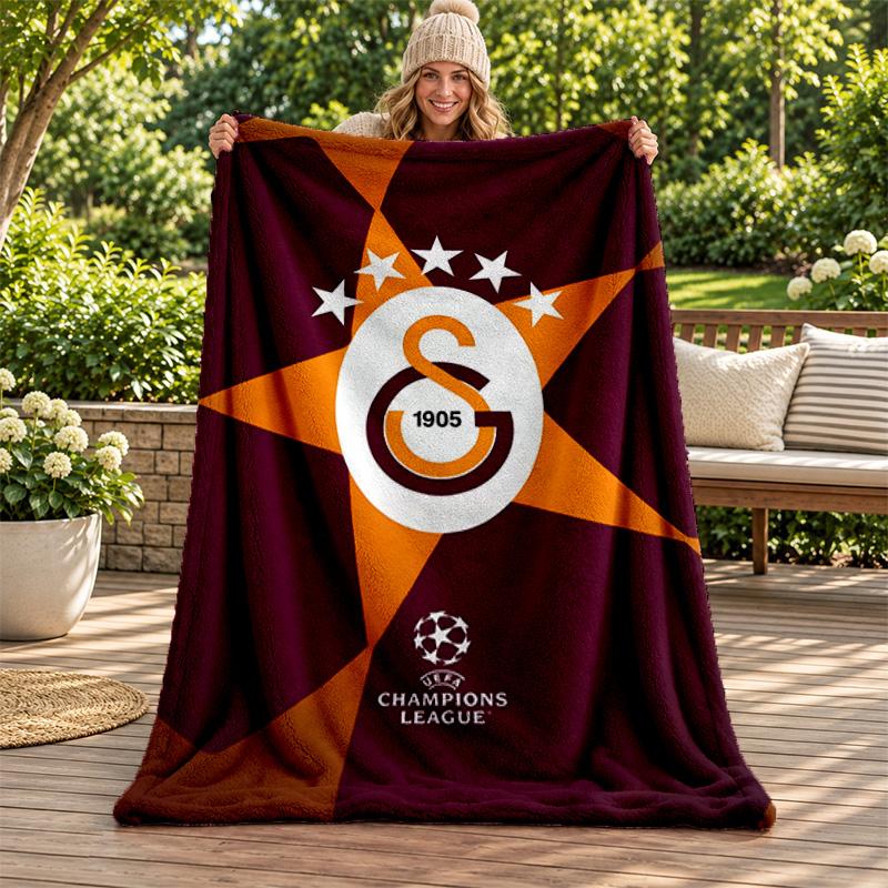 Galatasaray Battaniye Flanel Battaniye Yumuşak Rahat Peluş Atkı Kanepe Yatak İçin Hafif Ev Dekorasyonu Noel için Hediyeler çeşitli tatiller