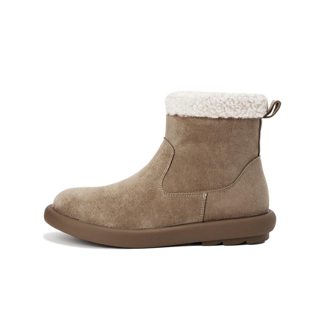 Thick Soled Snow Boots for Women In Winter Short Sleeved Boots with Fleece and Birkin Warm Cotton Shoes