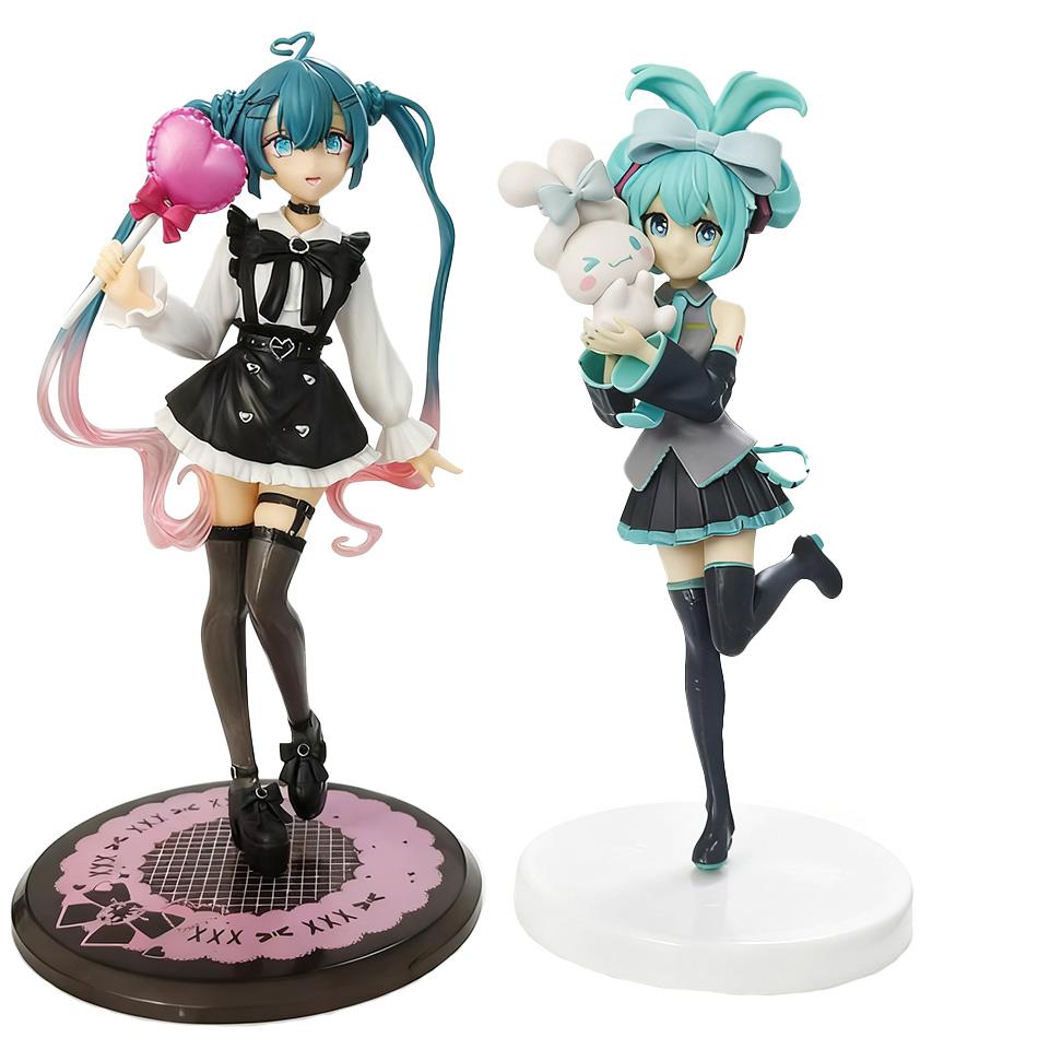19-21cm Sexy Girl Hatsune Miku Anime Figure Fashion Subclture Miku Action Figure Christmas Gift PVC Collection Model Doll Toys