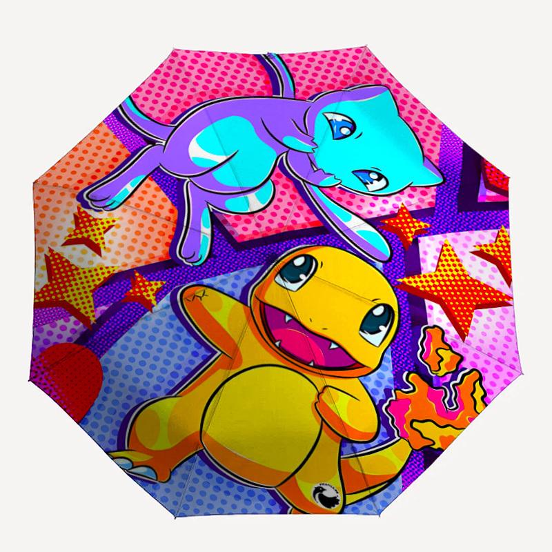 

1PC Pokémon Charmander Automatic Open/Close, 8-Rib Durable Frame Compact Travel Umbrella for Men & Women S1222088