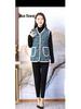 2025 Women's Autumn Winter Elderly Mother's Collarless Cardigan Vest - Versatile Shawl Jacket for Grandma