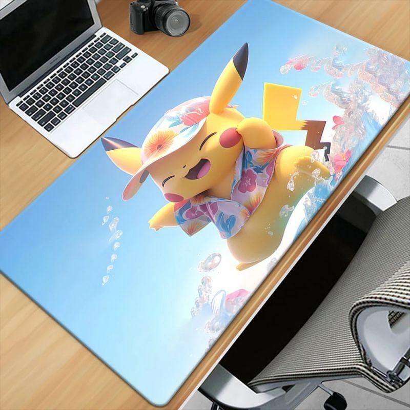Pokemon Cartoon Cute HD Printing Gaming Mousepad Computer Lock Edge Natural Rubber Esports Desk Pad Large Mouse Pad