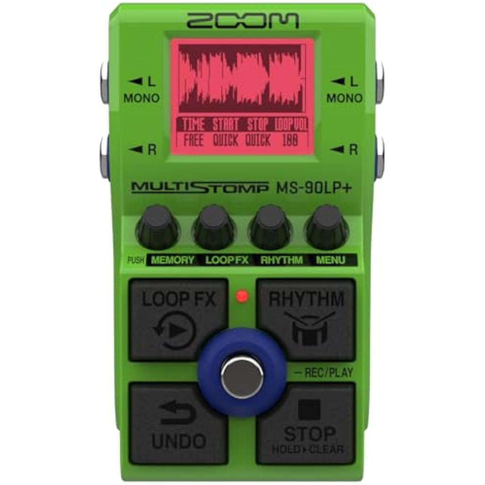 ZOOM MS-90LP Plus Guitar Multi Stomp [Looper/100 Effects /32 Bit Recording] Green Compact Pedal 3...