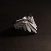 Retro Angel Wings Ring For Women Zinc Alloy Color Punk Gothic Adjustable Open Ring Handmade Designer Zircon Unisex Accessories Gift