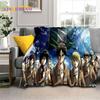 2025 Attack On Titan Eren Anime Cartoon Soft Blankets,Throw Blanket Comfortable Blanket for Picnic Beds Sofa Home Kids Gifts