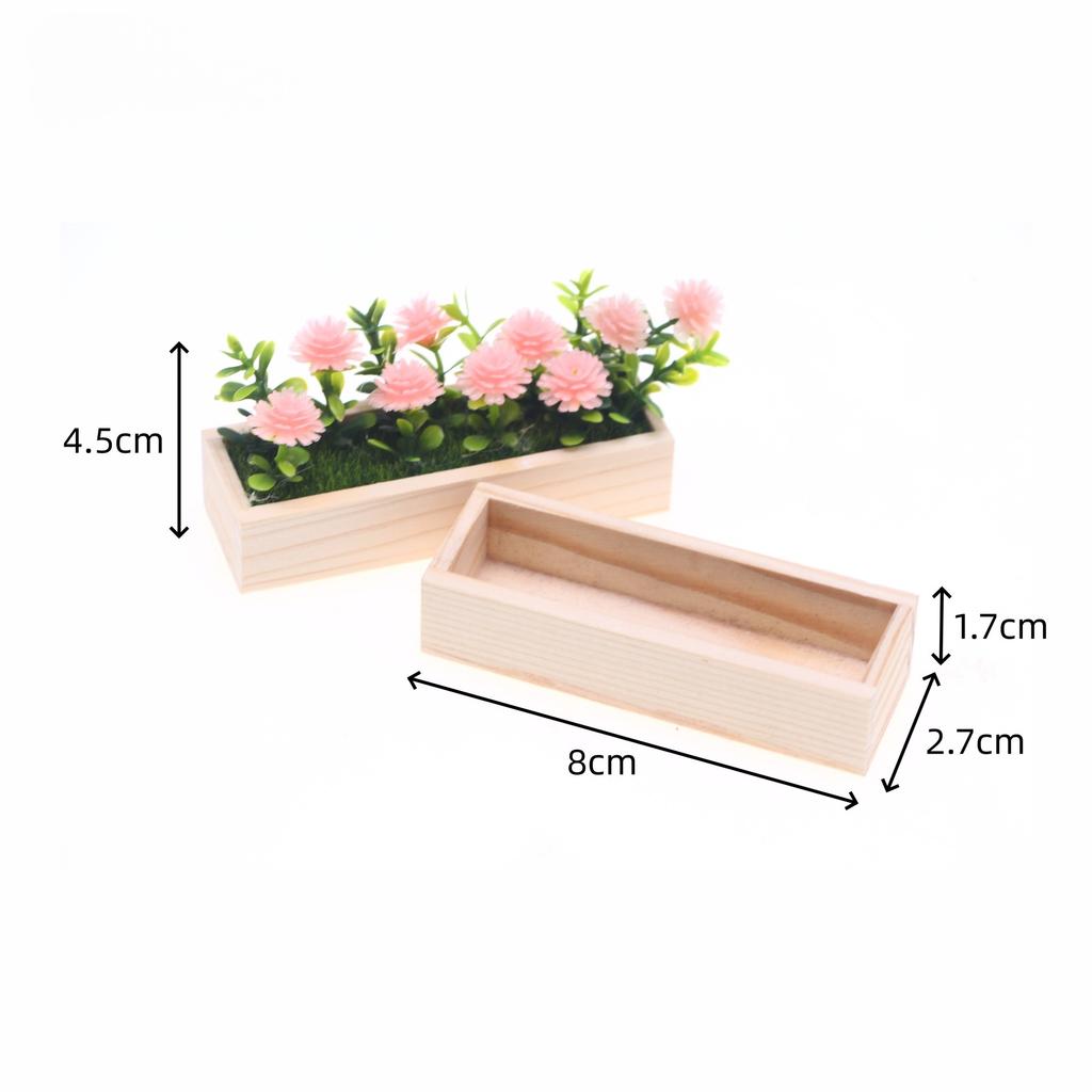 Miniature Potted Plants Lifelike Artificial Flowers Home Decor Dollhouse Garden Simulated Rose Flowers Ornament
