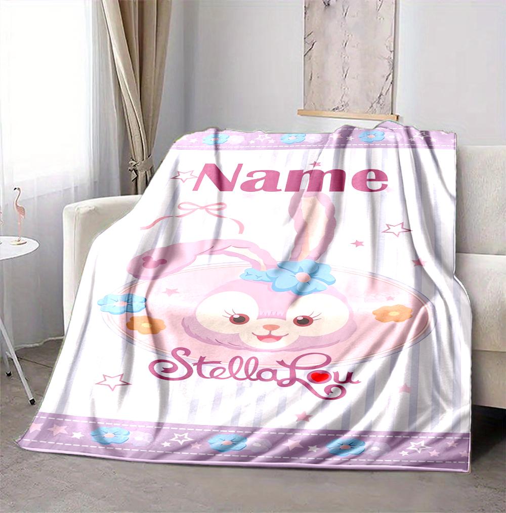 Custom Name Rabbit Dreams Flannel Blanket Throw Blanket Soft Warm Sofa Bed Decor Unique Gift