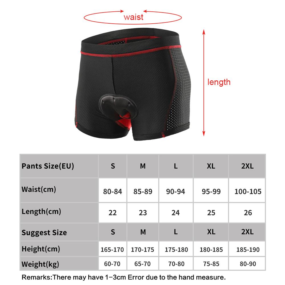 

Lixada Men Cycle Underwear Shorts Breathable Gel Padded MTB Biking Riding Shorts L чёрный