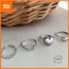 JOYYIFOR 925 Sterling Silver Retro Love Heart Hollow Open Ring Female INS Trend Sweet Sexy Elegant Handmade Hip-hop Fashion Ring