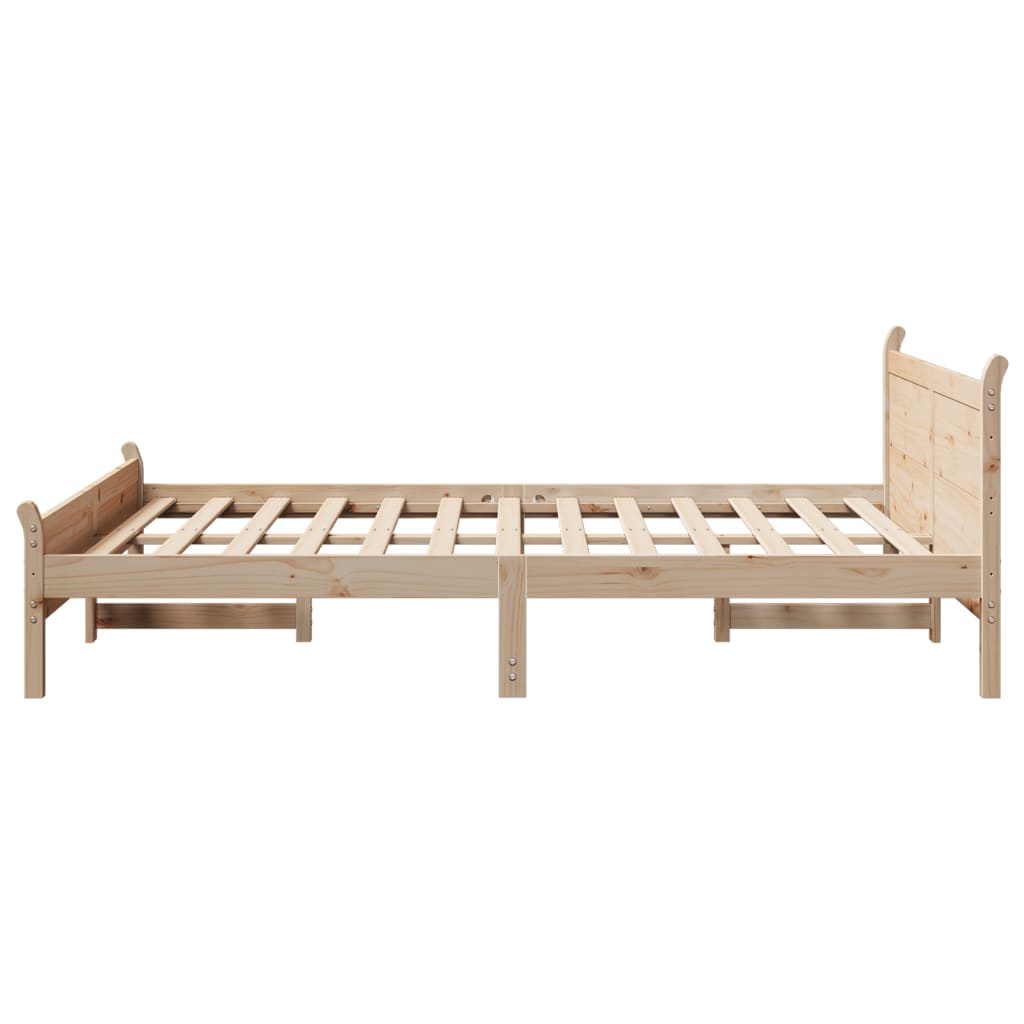 Solid Wood Bed Without Mattress 120 X 200 Cm Pine Wood