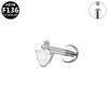 Heart Shape Little Monster Titanium Stud Earrings for Women with Diamond Details - Exquisite and Versatile Style