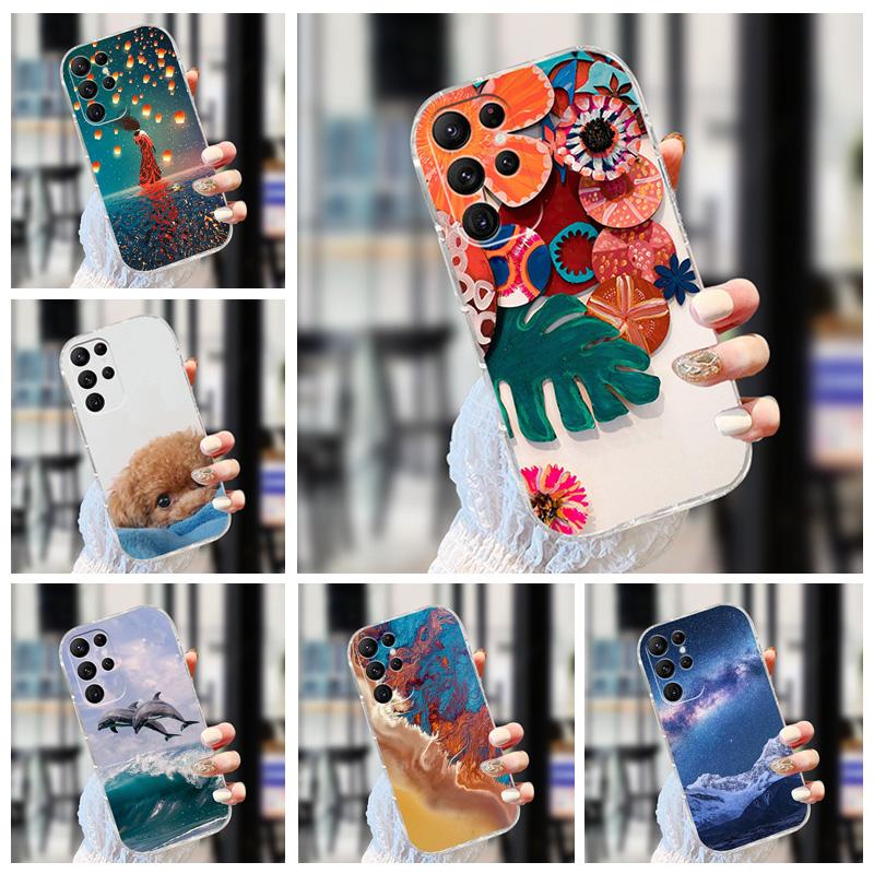 Clear Case For Samsung S25 S24 S23 S22 Ultra 5G Transparent Soft TPU Silicone Phone Cover For Galaxy S22 5G Protective Fundas