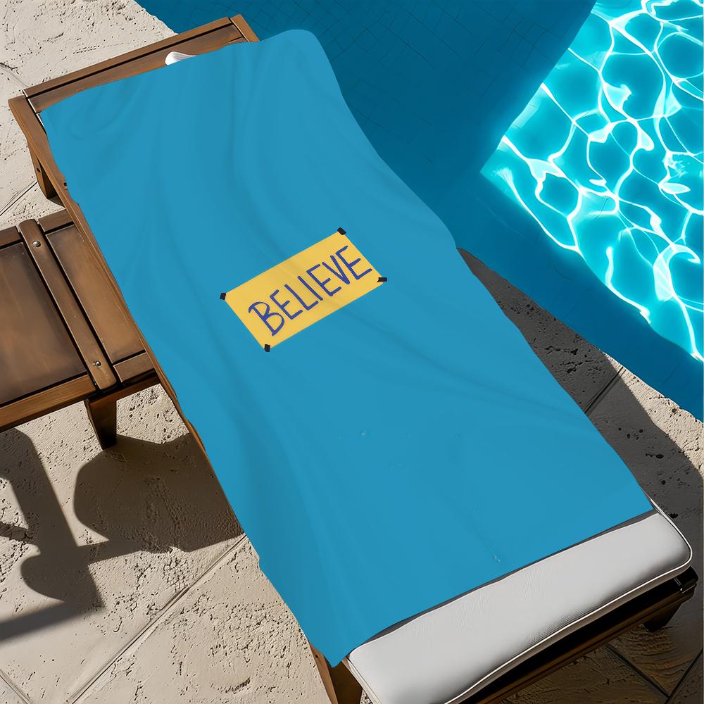 Ted L-lasso Show B-Believe Towel Beach Quick Dry Soft Pool Towels Gift for Travel Gym Shower Camping Sports