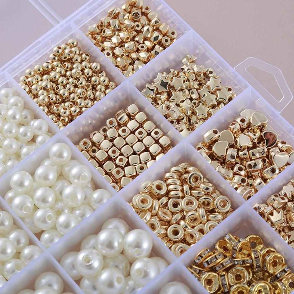 Delicate Jewelry Beads Set Fashion Mix Pearl Suit Loose Bead  Bracelet Necklace Making